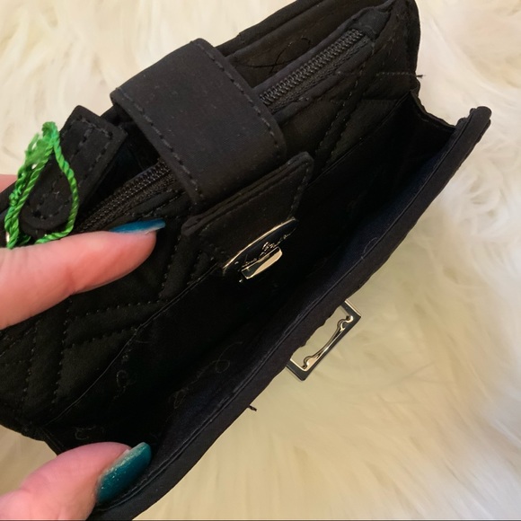 Vera Bradley Quilted Black Wallet - Picture 6 of 13